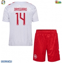 Danmark Mikkel Damsgaard #14 Bortedraktsett Barn EM 2024 Kortermet (+ Korte bukser)